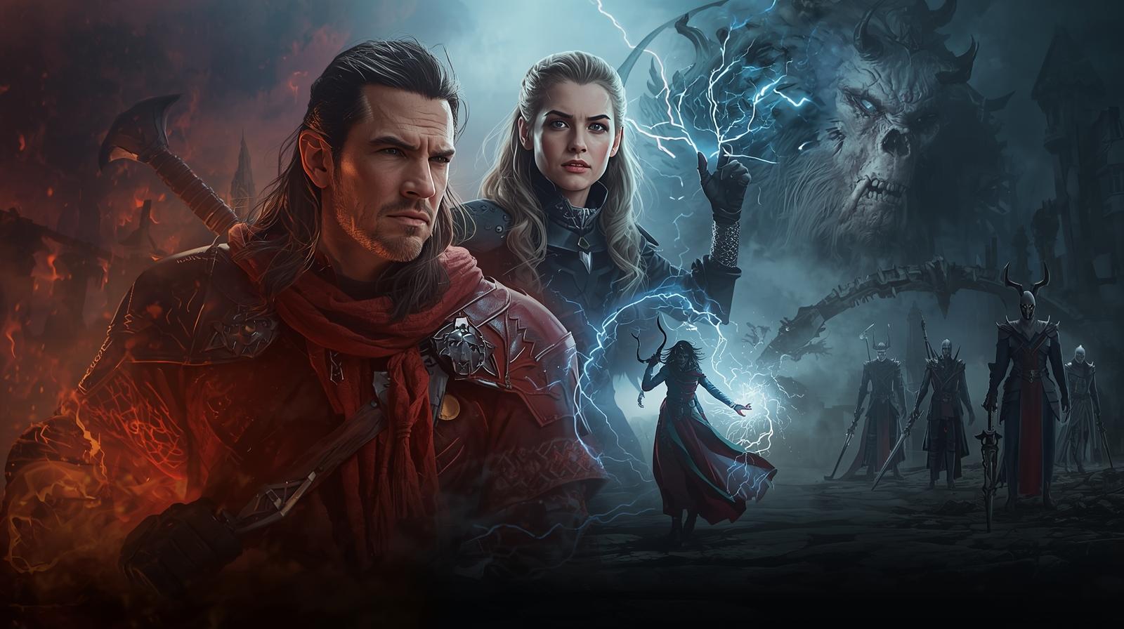 Concept art of the main heroes